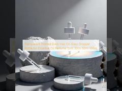 Botol Tetes Kaca Minyak Rambut Hitam Buram Transparan untuk Minyak Esensial Parfum 15ml 30ml 50ml 100ml