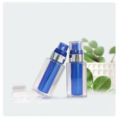 Beli Botol pompa PETG tanpa udara Botol plastik ruang ganda bagian bawah persegi online manufacture