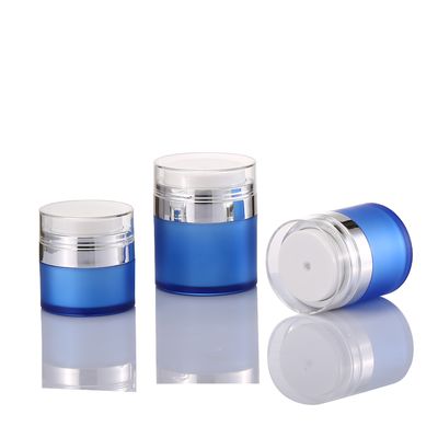 Beli Luxury 15ml 30ml 50ml Double Walled airless jar Empty Lotion Jars Eco Friendly Cosmetic Jar Plastik Container online manufacture