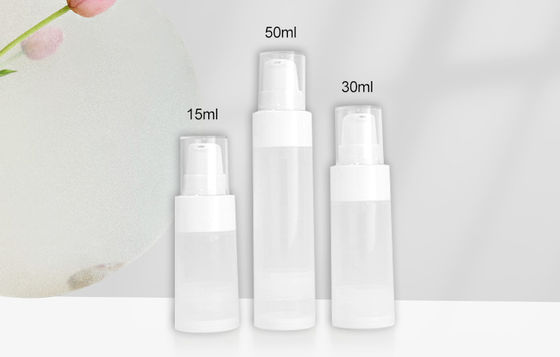 15ml 30ml Botol Perawatan Kulit Tanpa Udara Pengemasan Kontainer Perawatan Kulit Semi Transparan Kosong
