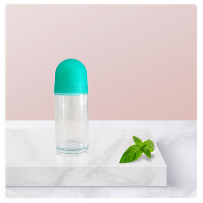 Botol Kaca 50ml Roll-on Botol Rol Transparan untuk Deodoran dan Kosmetik