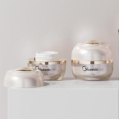 Custom Acrylic Empty Cream Container 30g 50g Mask Double Wall Cream Jar