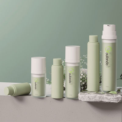 Airless Bottle Body Lotion PET 50ml Airless Pump Bottles Set Plastik Daur Ulang Kemasan Perawatan Kulit