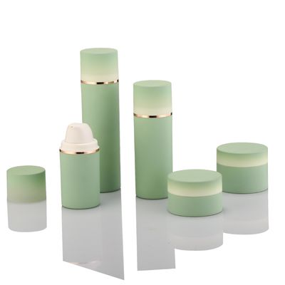 50ml Untuk 150ml Botol Plastik Tanpa Udara Dan Jar Set PETG Wajah Cream Container Logo Pelanggan