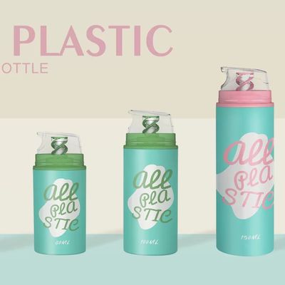 Semua Botol Plastik Mono Airless Eco-Friendly Perawatan Kulit Botol Pompa Kosmetik