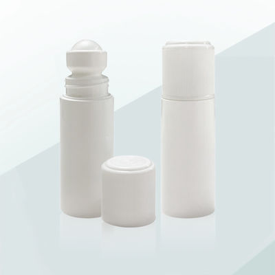 Penguncian Keamanan 73ml Putih PP Empty Roll On Bottle Roll On Perfume Bottles dengan Child Lock